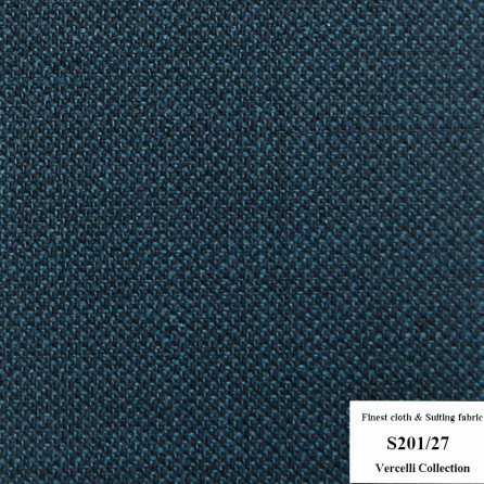 S-201/27 Vercelli CVM - Vải Suit 95% Wool - Xanh rêu Trơn